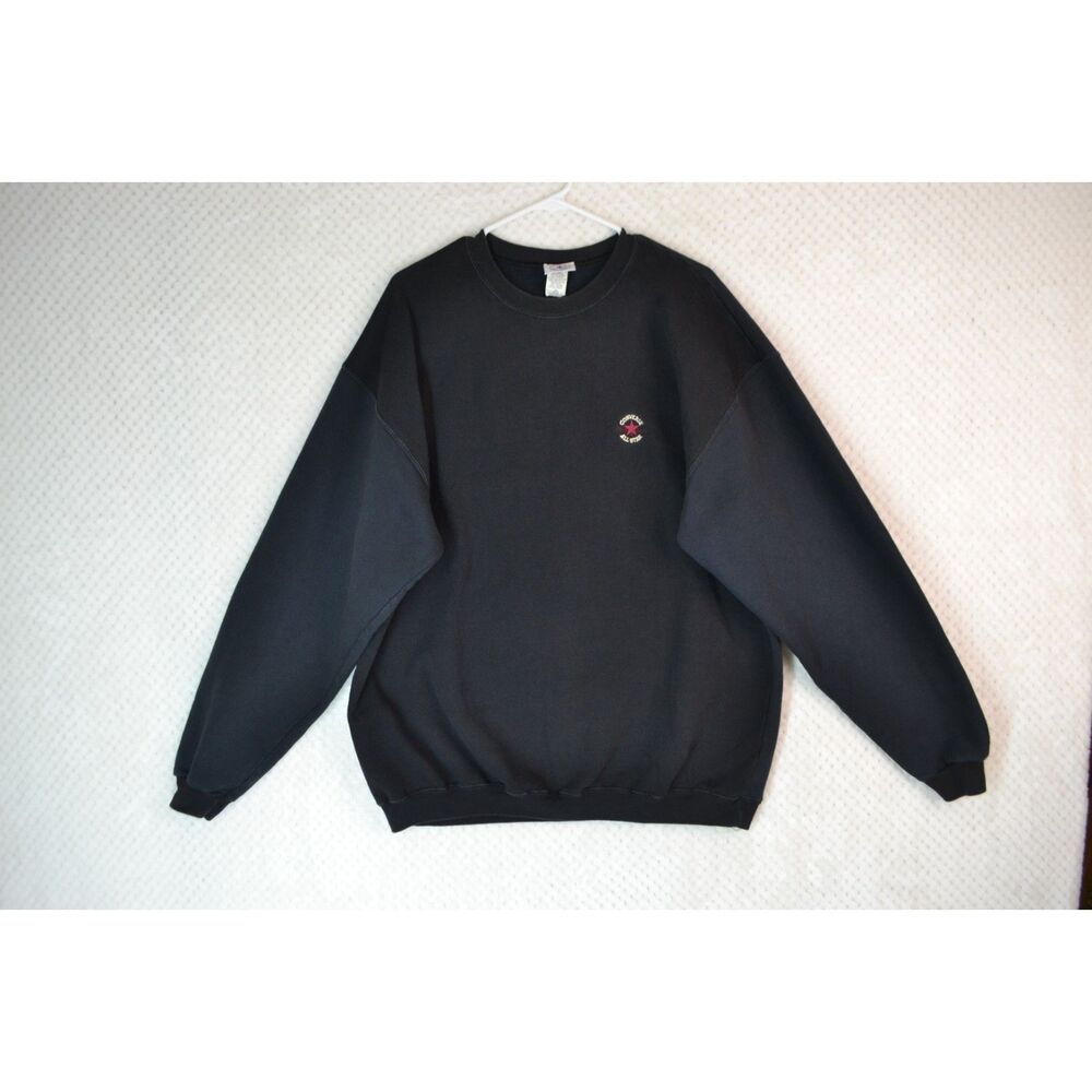 Converse Men's XL Black Embroidered Logo Long Sleeve Sweatshirt